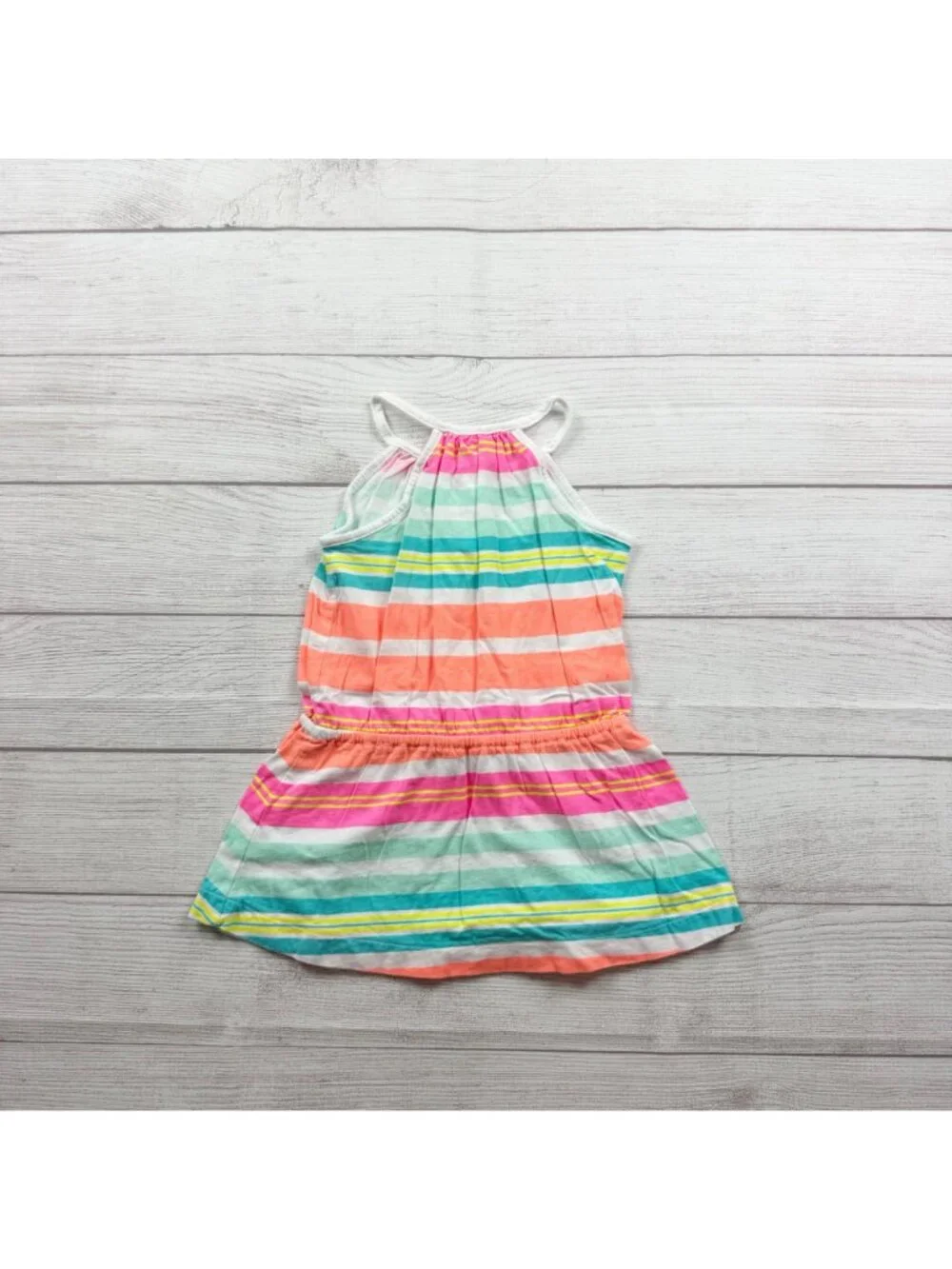 OshKosh Bgosh Girls Halter Sundress Striped Multi Color Summer Tunic 6